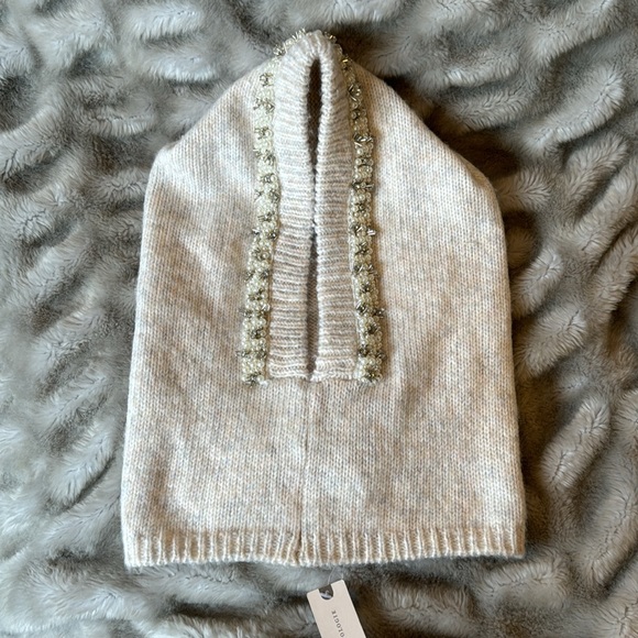 Maeve Dressy Bejewelled Knitted Hood - Picture 4 of 5